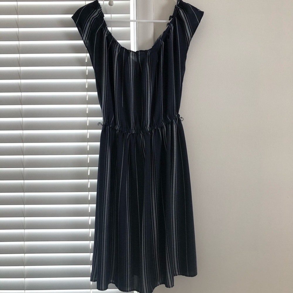 Blue striped dress